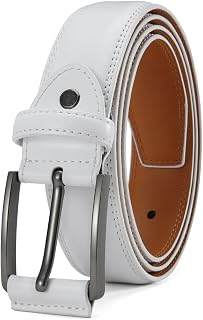 Men's Genuine Leather Belt, Handmade 100% Cow Leather, Fashion and Classic Design for Work, Work and Casual