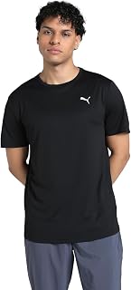 PUMA M Tad Essential Poly Texture Tee T-Shirts Unisex - Adult (Pack of 1)
