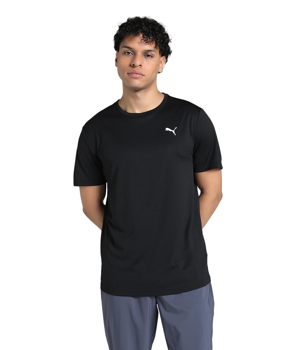 PUMA M Tad Essential Poly Texture Tee T-Shirts Unisex - Adult (Pack of 1)