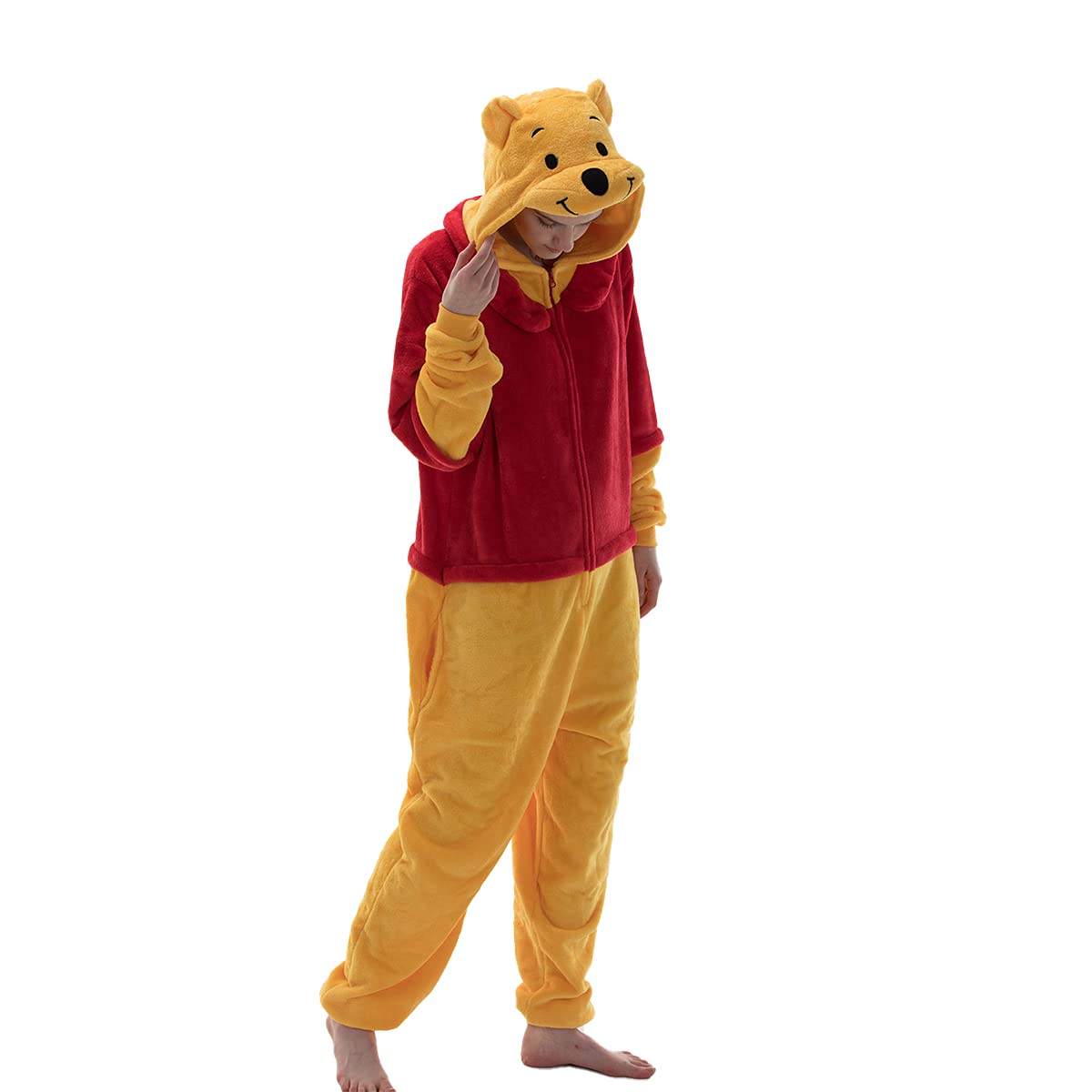 COSUSKET Snug Fit Unisex Adult Onesie Pajamas, Flannel Cosplay Animal One Piece 