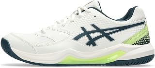 Asics Gel-Dedicate 8 Men's Tennis Shoes, White/Shock Orange, 44.5 EU