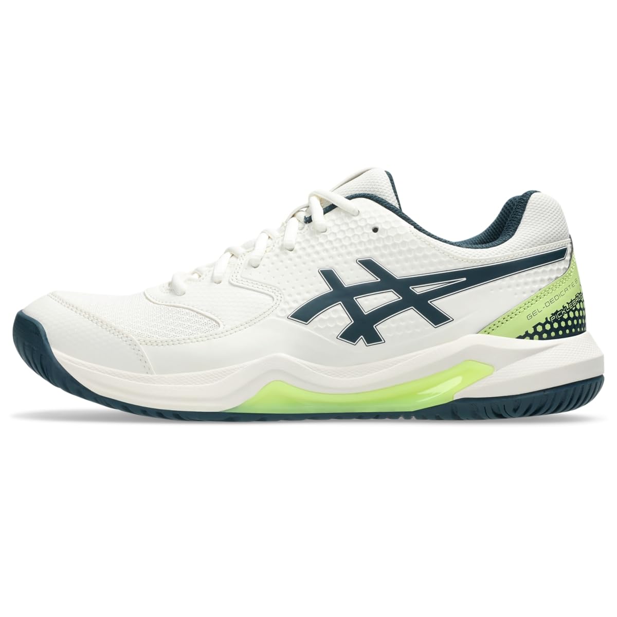 Asics Gel-Dedicate 8 Men's Tennis Shoes, White/Shock Orange, 44.5 EU