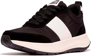 Fitflop F-Mode Flow Black Leather Sneakers