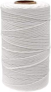 jijAcraft 100M Butchers String Twine: 2MM Natural White Cotton String | 328ft Food Grade Cooking Cord, Butchers Twine for Kitchen Rotisserie Chicken, Tying Meat, Making Sausage