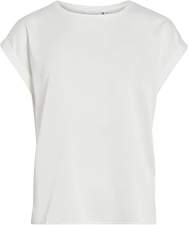 Vila Women's Viellette S/S Satin Top/Su-Noos T-Shirt