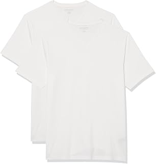 Amazon Essentials Men's Short Sleeve V-Neck T-Shirt, Pack of 2