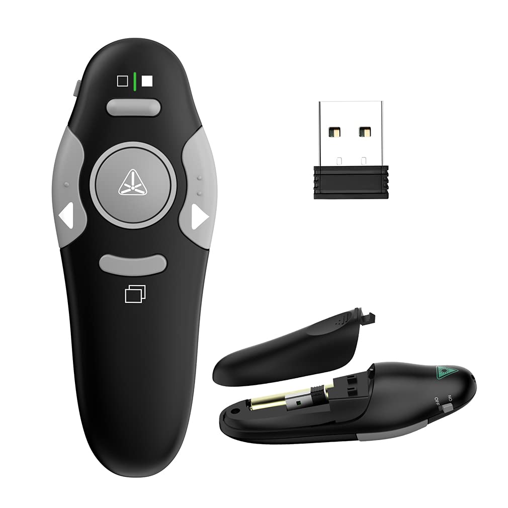 QUI Presentation Clicker Pointer, 328FT Wireless Presenter Remote PPT PowerPoint