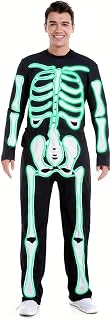 HSCTEK Light-up Adult Skeleton Costume, Led Halloween Cosplay Men Women