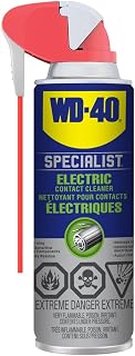 WD-40 Specialist Electric Contact Cleaner with Smart Straw, Removes Oil, Dirt, Flux Residue and Condensation from Electronics, Industrial Strength Quick-Drying Formula, 155g, Single Can