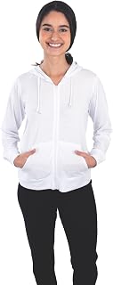 Cottonhood Lightweight Hoodies for Women Zipper Hoodie Soft Jersey Long Sleeve Hooded Sweatshirt