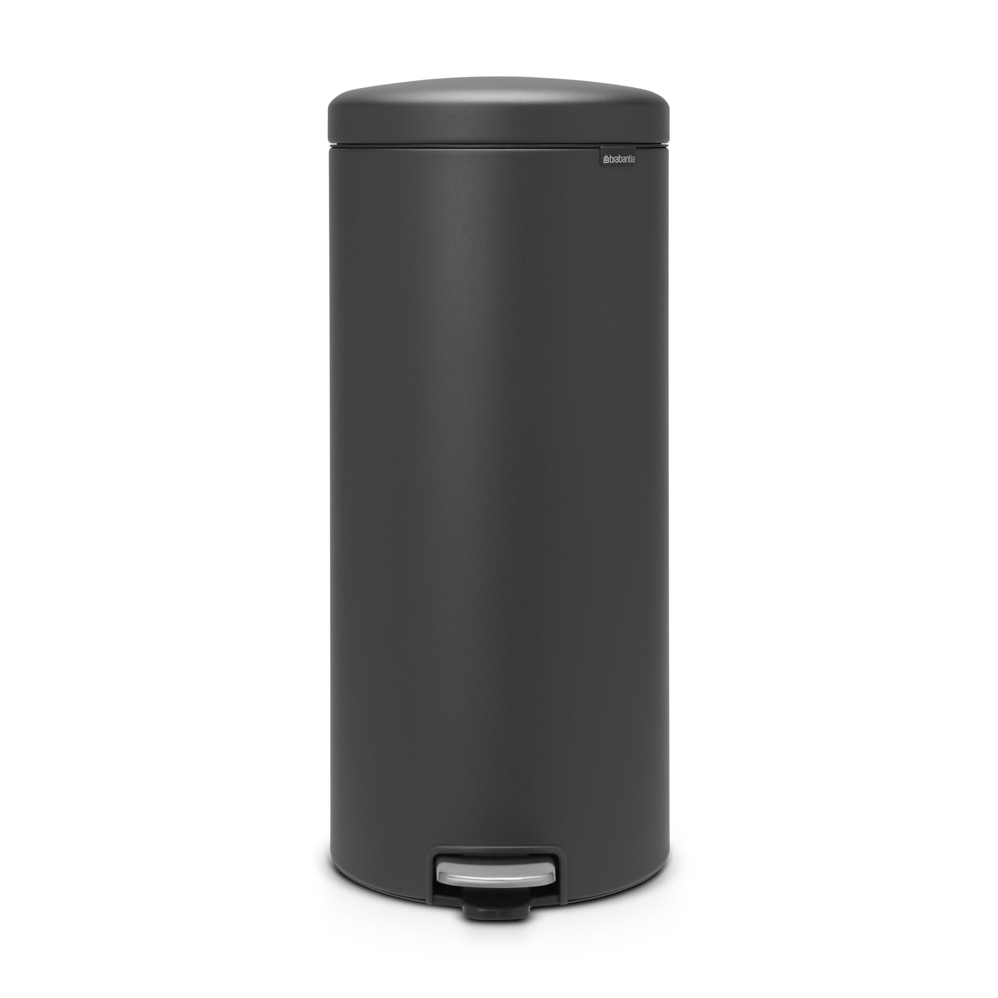 Brabantia NewIcon 30L Pedal Bin | Quiet Odour Proof Lid and Plastic Bin | Non-Sl