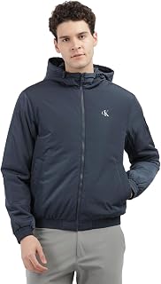 Calvin Klein Jeans Uomo Giacca Padded Hooded Giacca da Mezza Stagione
