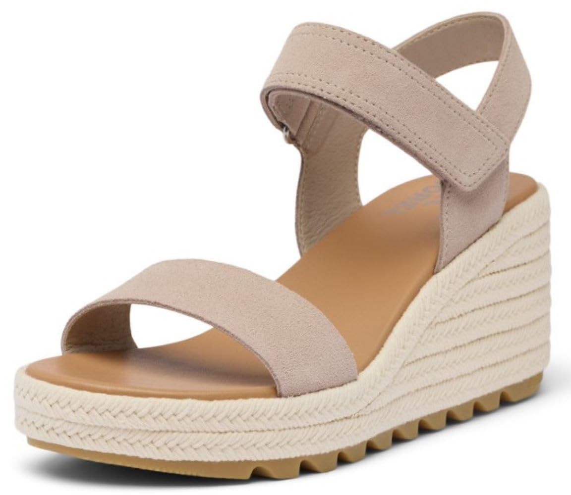 Sorel Women's Cameron Wedge Sandal, Crushed Clay Gum 17, 38.5 EU