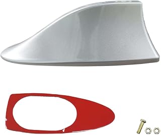 LHDOS Car Shark Fin Antenna Cover, Automotive Signal Roof Aerial Cover | Plastic Top Roof Mount Antenna Replacement with Adhesive Tape, Universal Vehicle Decorative Cover for Car Truck SUV, Silver