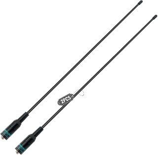TIDRADIO 771 Ham Radio Antenna,15.6-Inch High Gain SMA-Female Radio Antenna | VHF/UHF(144/430Mhz) for BaoFeng UV-5R, UV-5R Mini, UV-5RM,Radtel RT-470X, TD-H3, TD-H8 Walkie Talkies- 2 Pack