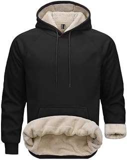 Men's Fleece Winter Thermal Pullover with Hood