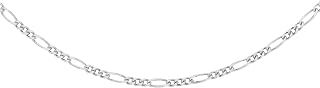 Amazon Essentials Sterling Silver and Gold Gilded Figaro Chain Necklace