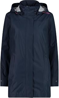 CMP - Women's Hooded Jacket with Snaps - Black Blue, M