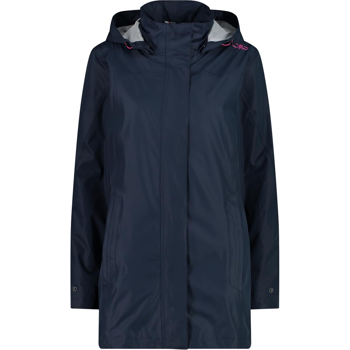 CMP - Women's Hooded Jacket with Snaps - Black Blue, M