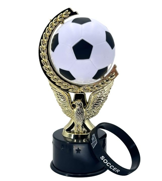 Express Medals 10 PK or More Blank or Engraved Spinning Soccer Trophies, Male Fe