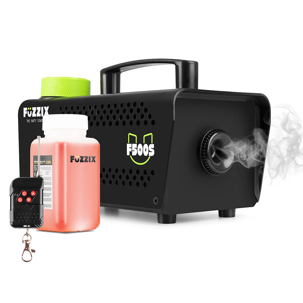 Fuzzix F500S Party Smoke Machine, 500W, Wireless Remote, 250ml Fluid | Fills ven