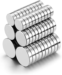 6x2mm, 8x2mm, 10x2mm Magnets (20 Each, Actual Size) – Small Little Mini Tiny Round Neodymium Rare Earth Magnets for Crafts, 3D Printed Projects, Refrigerator, Whiteboard, Home and Office Use