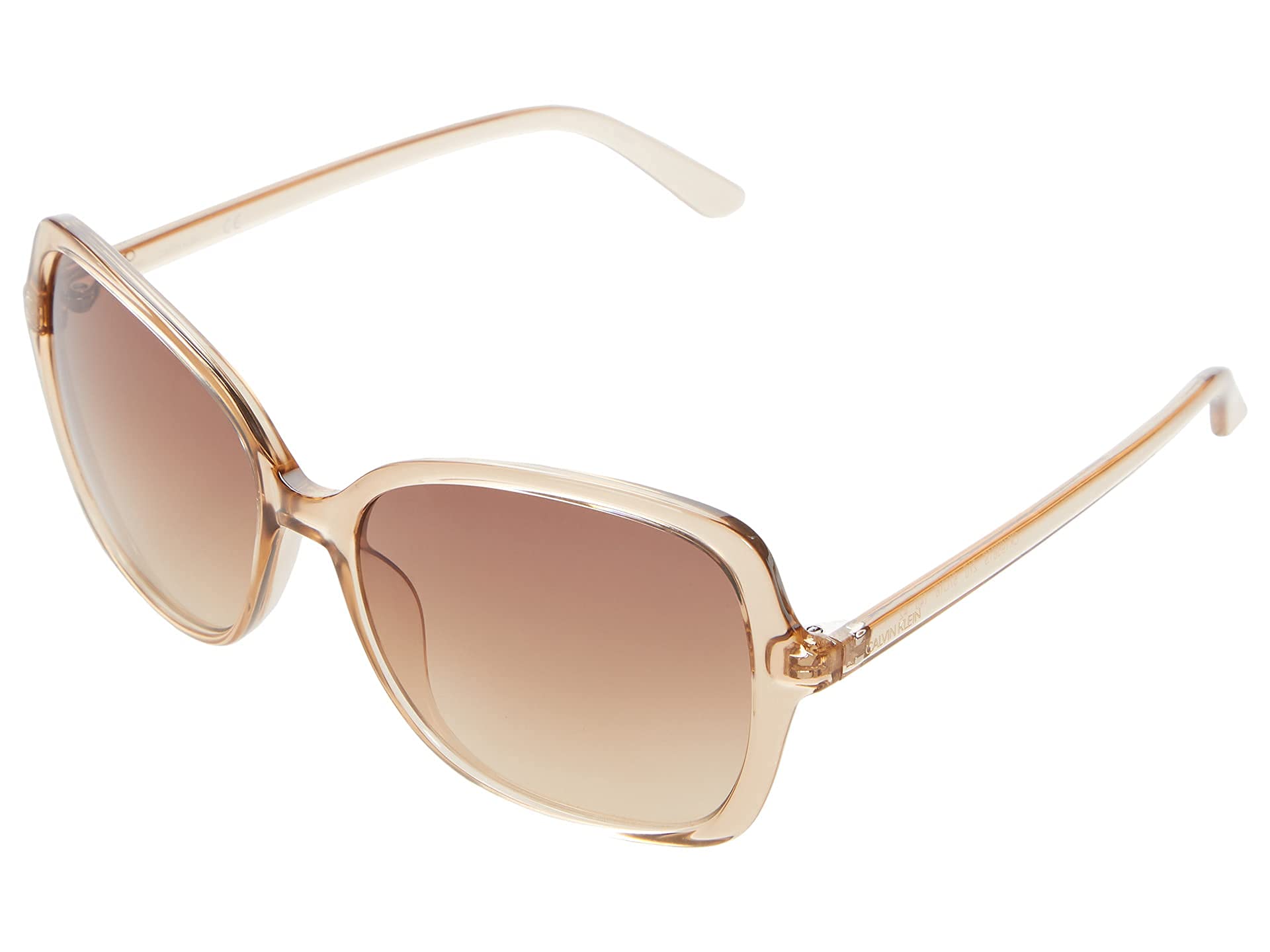 Calvin Klein CK19561S 270 57 New Women Sunglasses, Crystal Beige/Gradient Brown