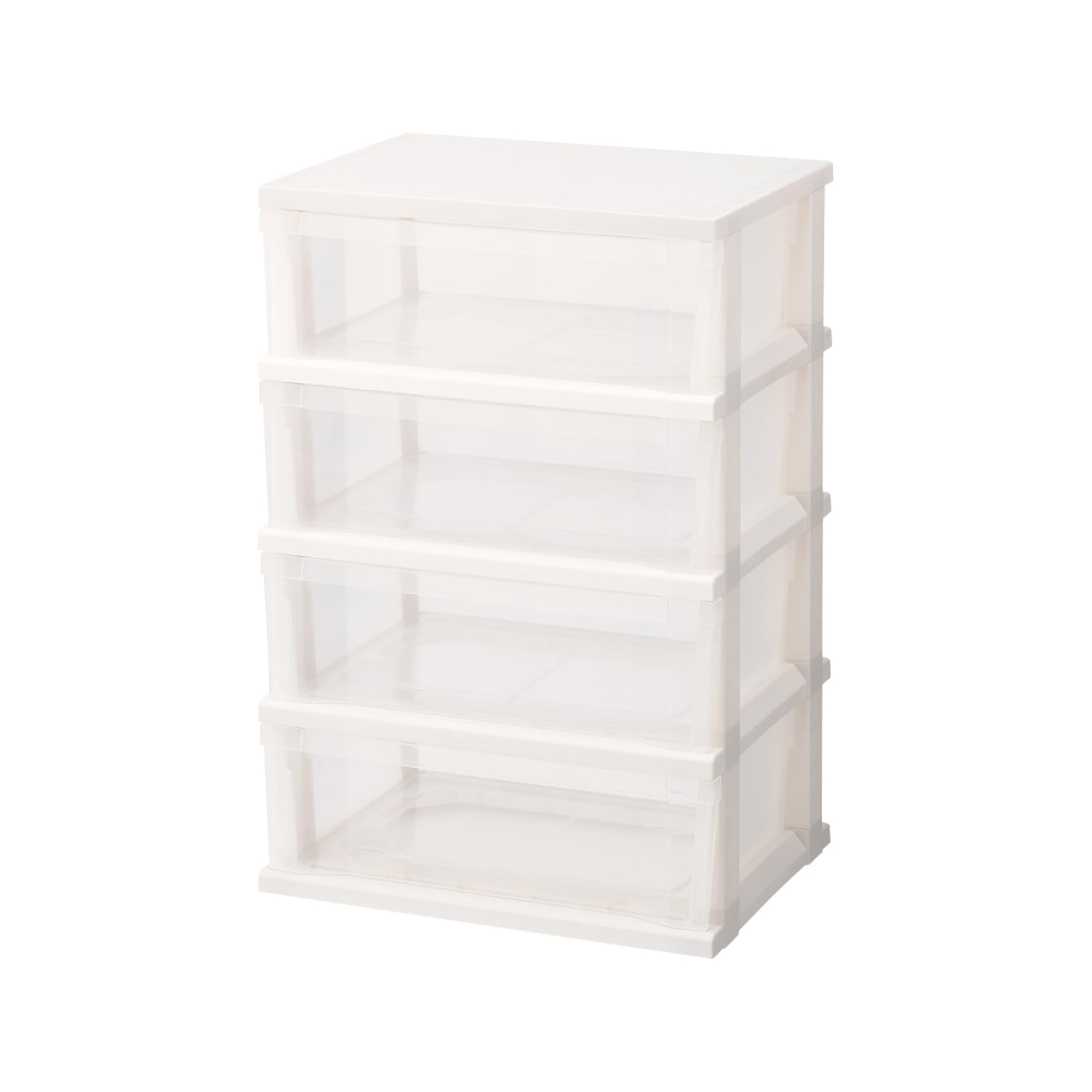 Tenma Simple Storage Chest, Easy Assembly, Stocker Wide, 4 Tiers, Includes Simpl