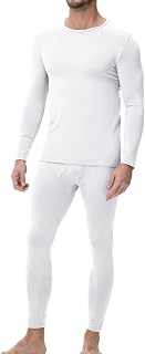wirarpa Men's Thermal Underwear Set Cotton Long Knit Trousers