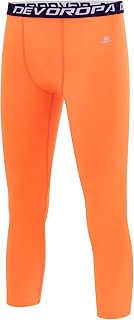 DEVOROPA Boys Leggings Quick Dry Youth Compression Pants Sports Tights Basketball Base Layer