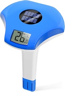 BALDR Pool Thermometer Floating Easy Read, Solar Pool Thermometer with Digital Display, IPX8 Waterproof for Hot Tubs, Cold Plunge & Swimming Pools(Dark Blue)