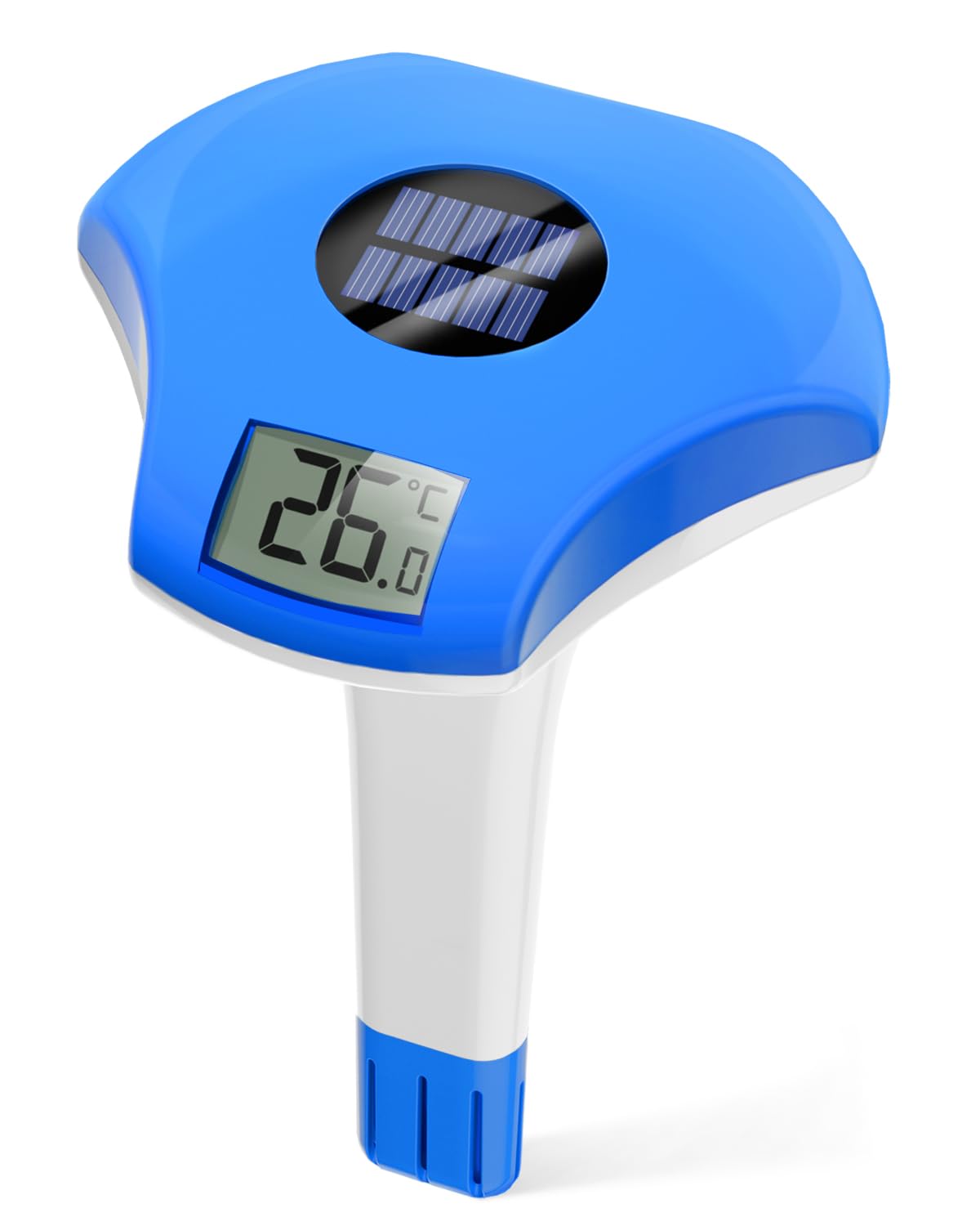 BALDR Pool Thermometer Floating Easy Read, Solar Pool Thermometer with Digital D