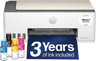 HP Smart Tank 5107 All in One Printer | Perfect for Home | Colour | Wireless | Print, Scan, Copy | Refillable | Includes up to 3 Years of Ink | Smart Buttons | Easy Setup | Reliable Wi-Fi