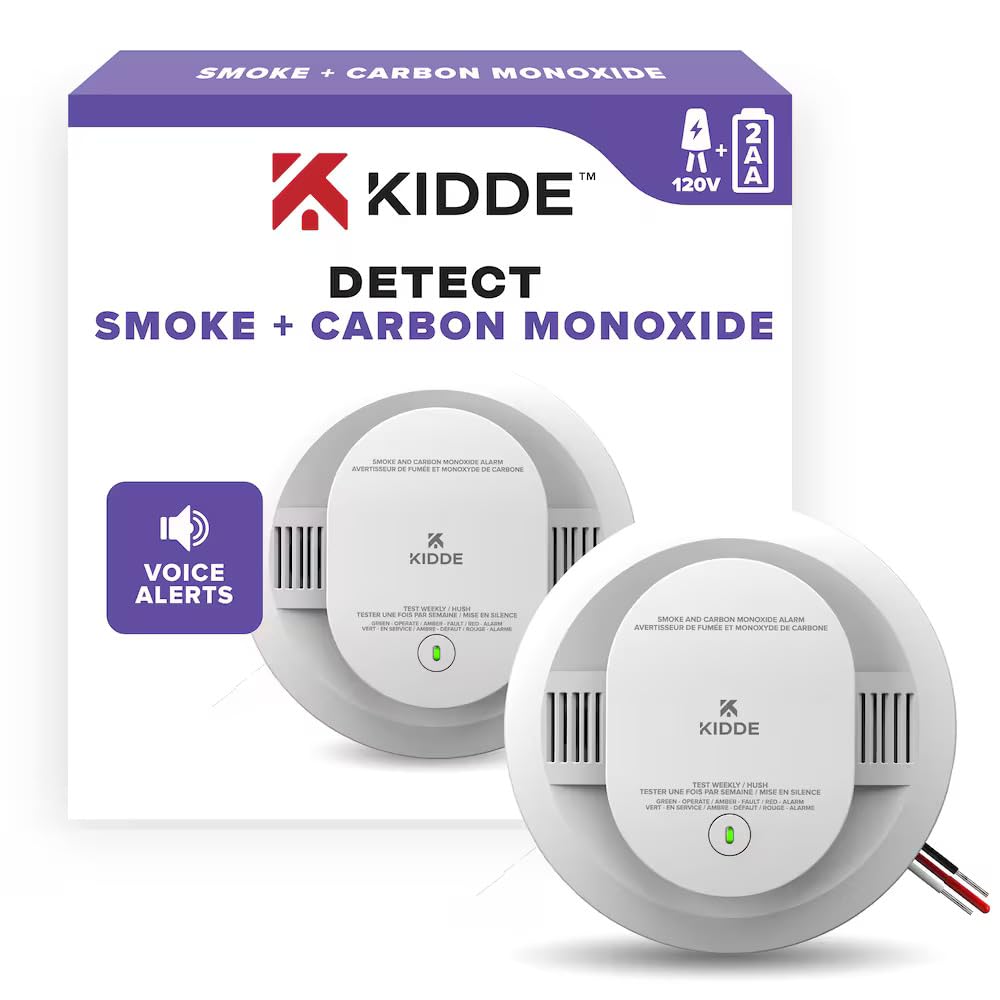 Kidde DETECT - 120V Photoelectric Smoke + Carbon Monoxide Alarm w/AA Backup Batt