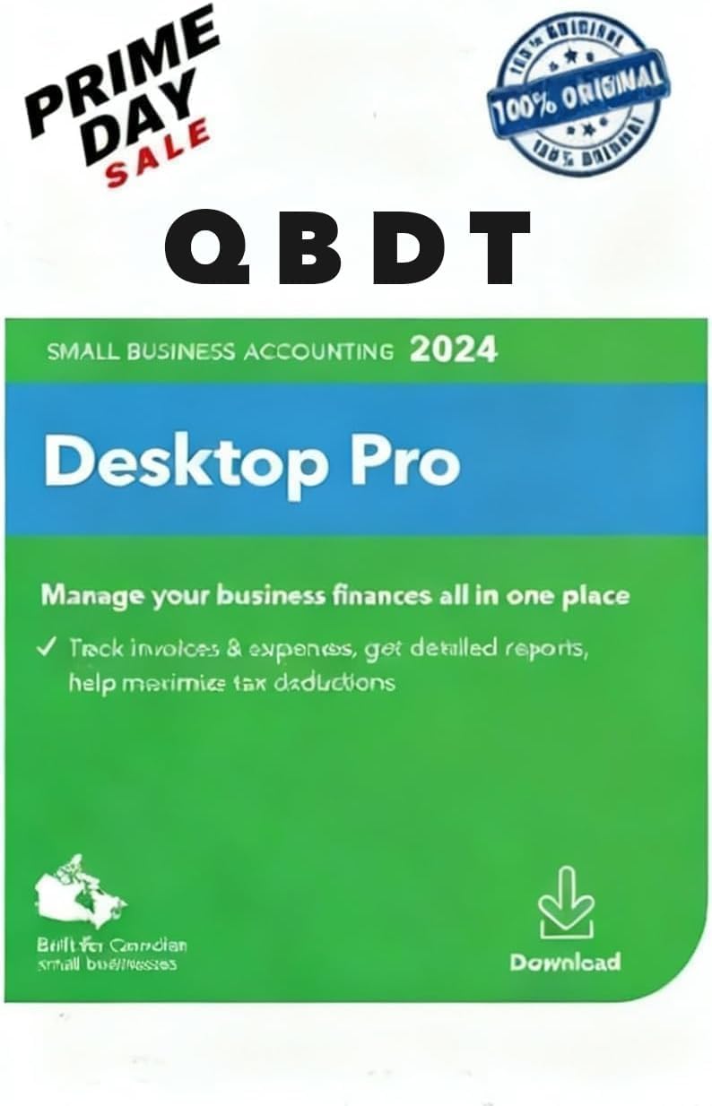 Quick - Books Desktop Pro 2024 | Canadian Version | NO DVD | Lifetime License | 