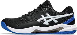 ASICS Gel-Dedicate 8 Men's Tennis Shoes, Black Blue Tuna, 39.5 EU Wide