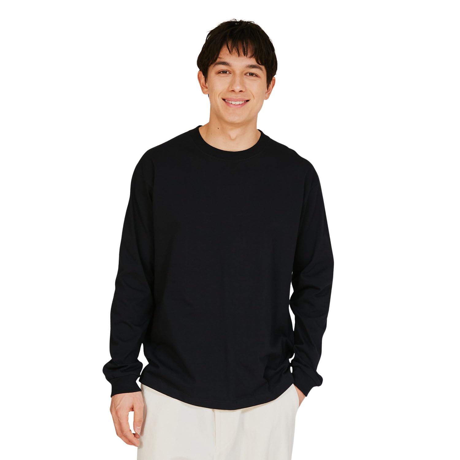 Hanes Men's Beefy T-Shirt, Long Sleeve, 1-Piece Set, 100% Cotton, Thick Fabric, 