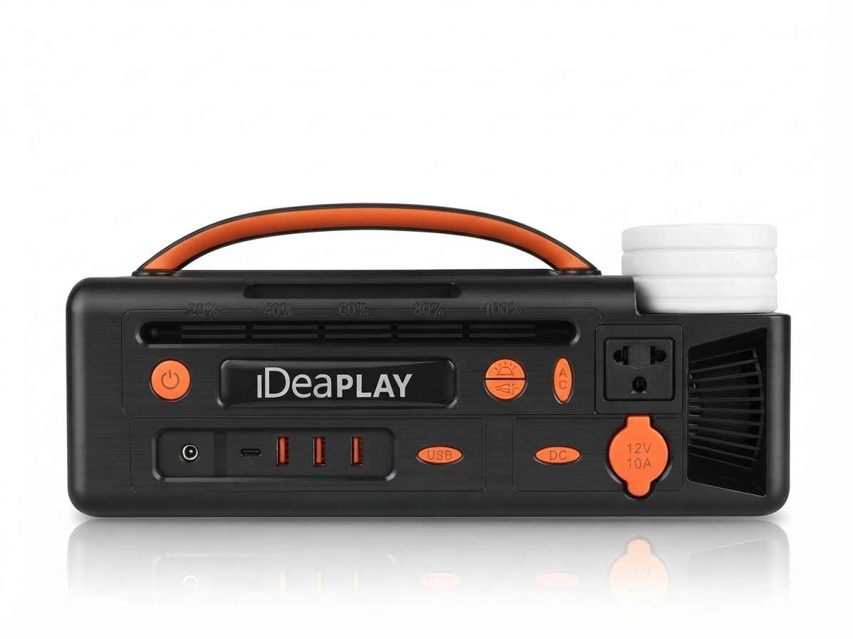 IDEAPLAY Portable Power Station 300W, 296Wh Generator 7 Outputs, USB-C Fast Char