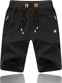 Tansozer Mens Gym Shorts Summer Sports Shorts Zip Pockets