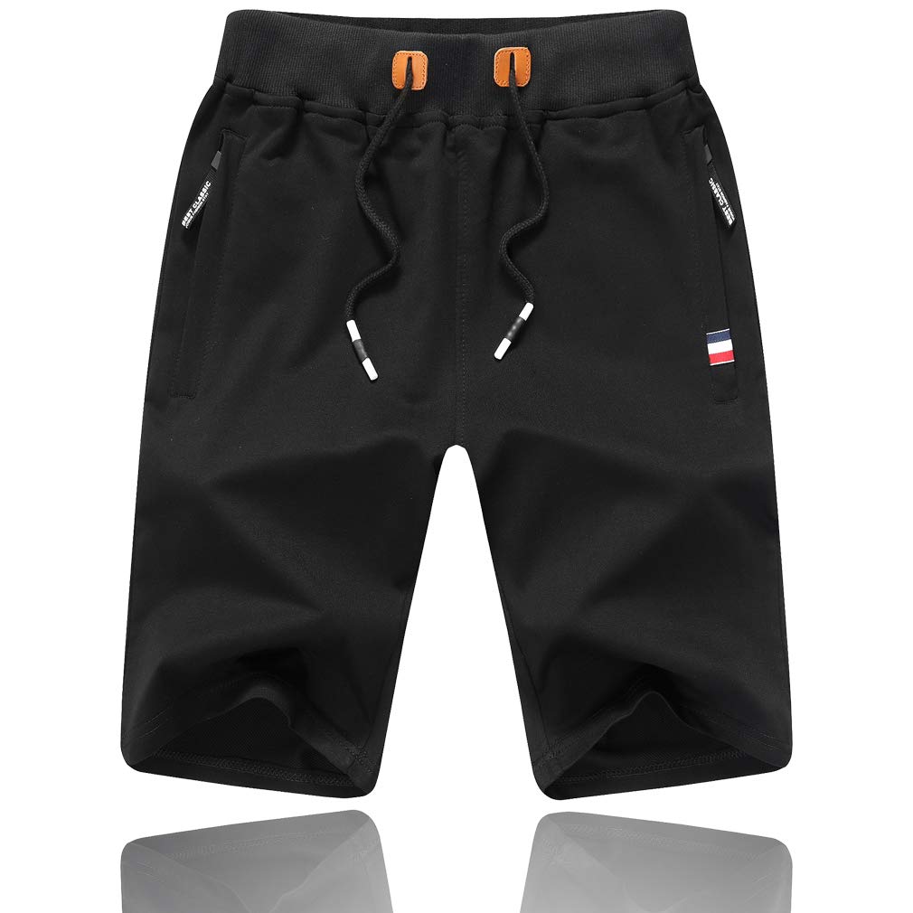 Tansozer Mens Gym Shorts Summer Sports Shorts Zip Pockets