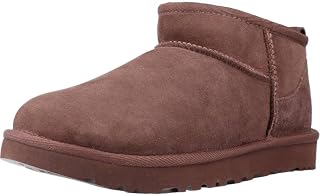 UGG Leather Ankle Boots Classic Ultra Mini Black