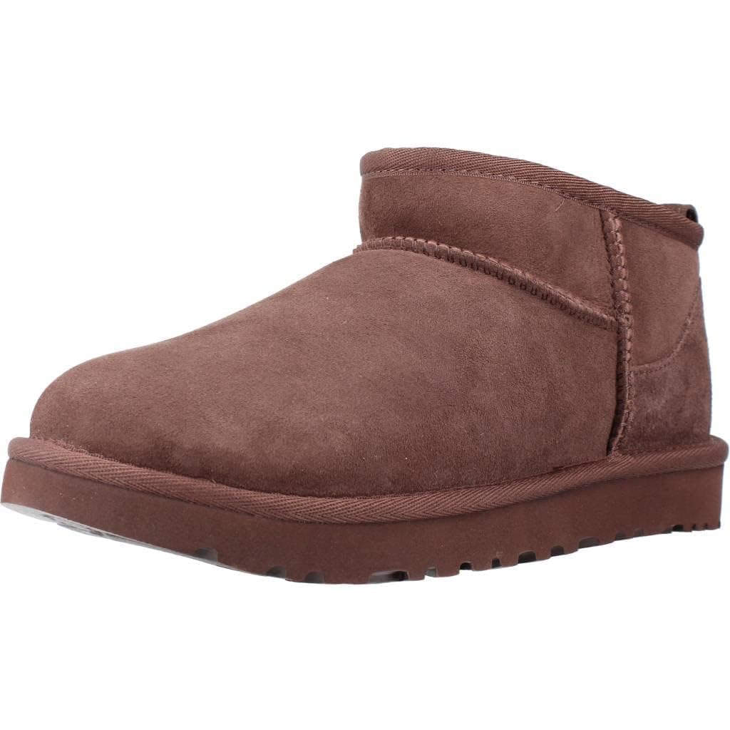 UGG Leather Ankle Boots Classic Ultra Mini Black