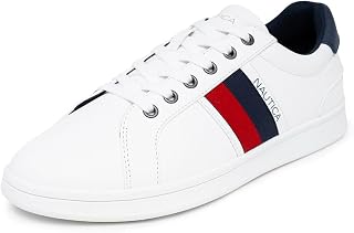 Nautica Men's Low-Top Fashion Sneakers - Lace-Up Trainers for Stylish Basketball Style and Comfortable Walking Shoes