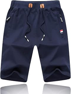 Tansozer Mens Gym Shorts Summer Sports Shorts Zip Pockets