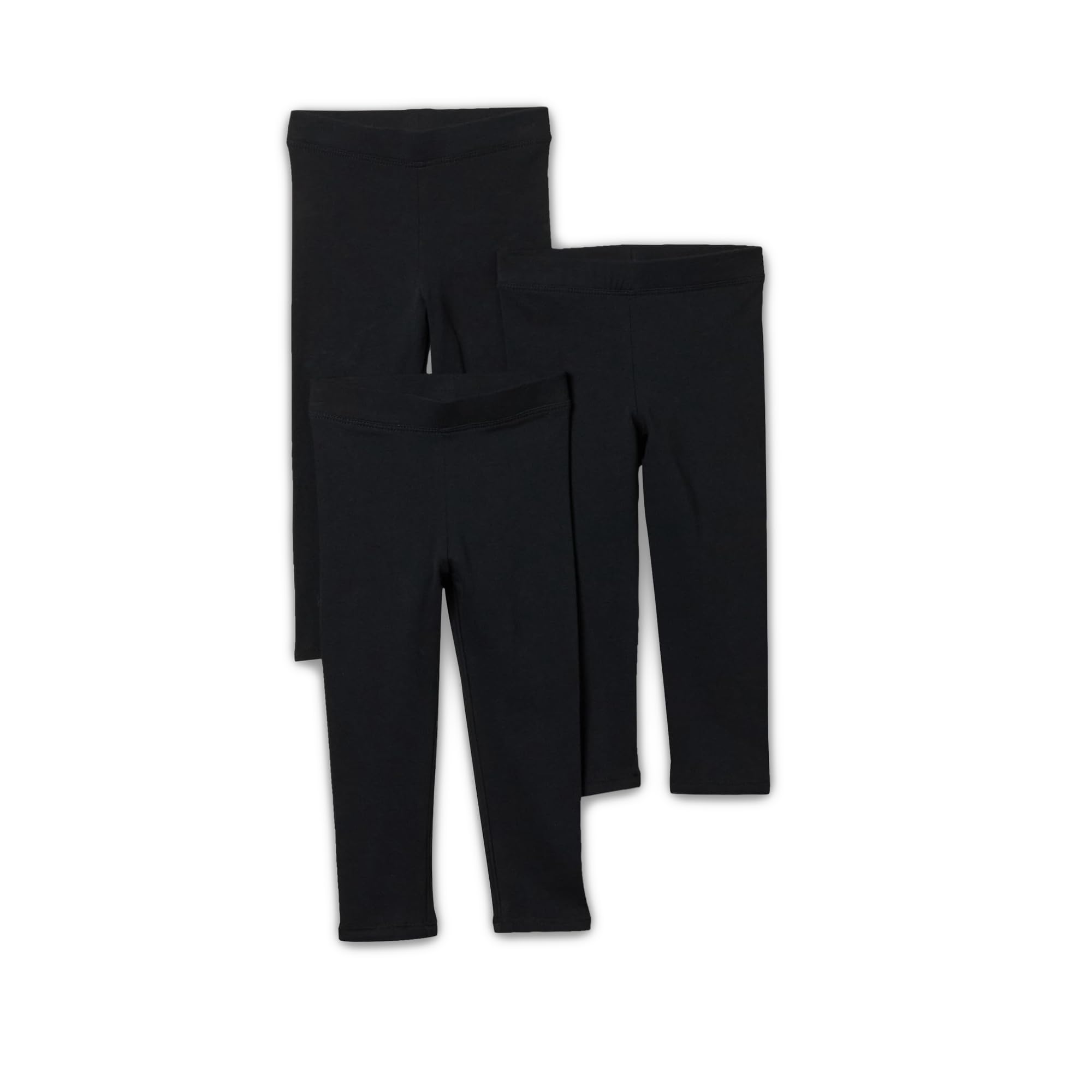 Amazon Essentials Girls' Cotton Stretch Leggings, Multipacks