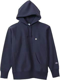 Champion C3-Y133 Men's Hoodie, Long Sleeve, 11.5 oz, Cotton USA, One Point Logo, Reverse Weave (R) Hooded Sweatshirt