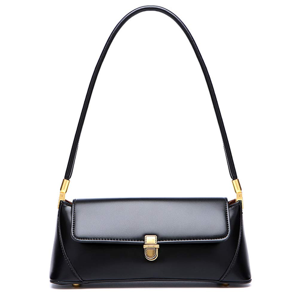 Small Clutch Shoulder Bag for Women Leather Mini Tote Handbag Purse with Buckle 