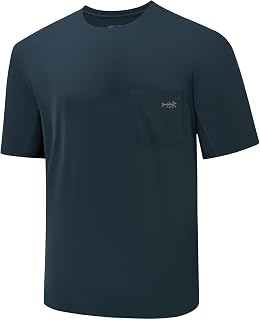 Bassdash Men's Short Sleeve Pocket T-Shirt UPF 50+ Performance UV Sun Protection Fishing Hiking Kayak Sports Shirts