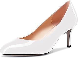Aachcol Women's Round Toe Pumps Mid Heel Office Shoes 2.5"