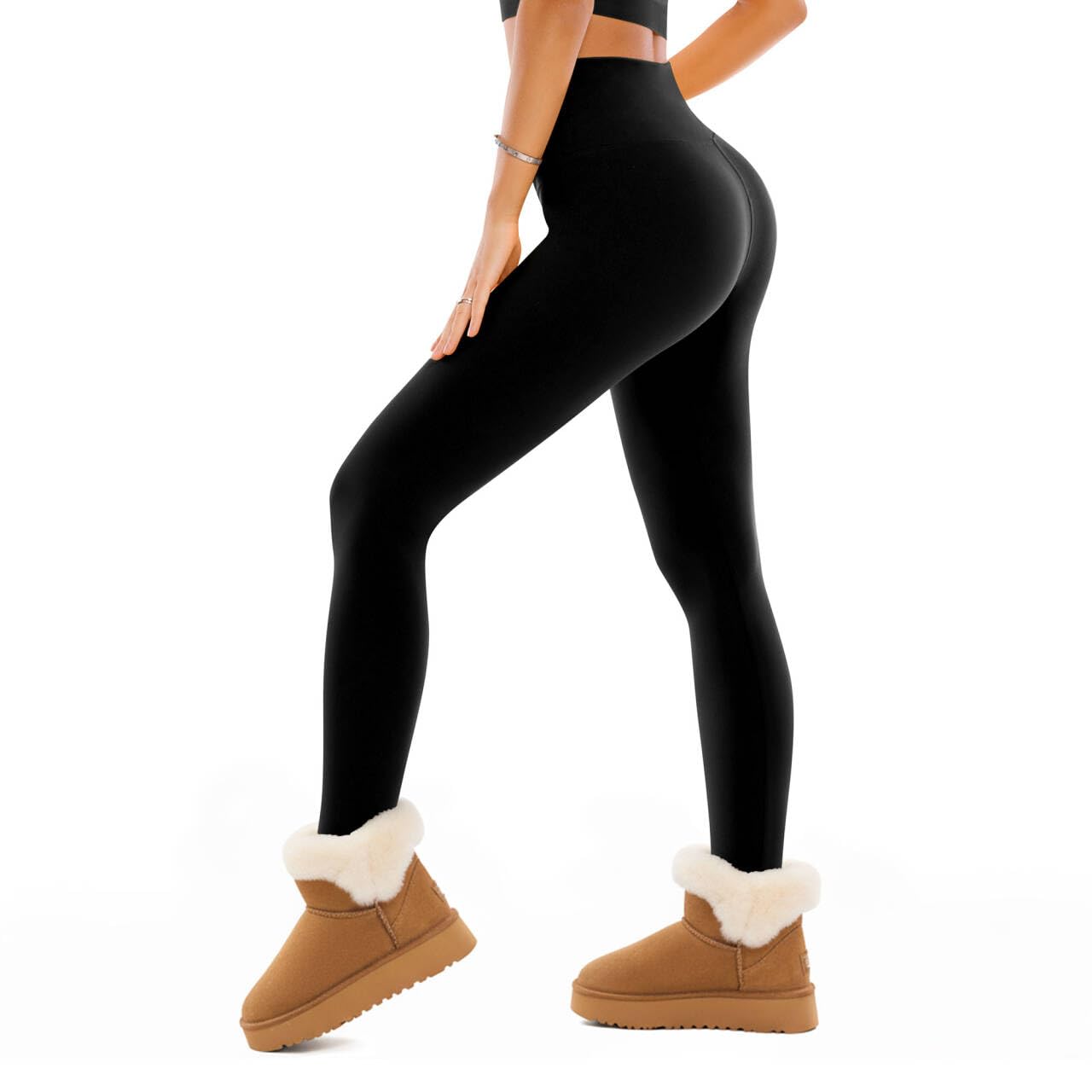 SINOPHANT Fleece Lined Leggings Women, Warm Thermal Winter | Soft Elastic High W